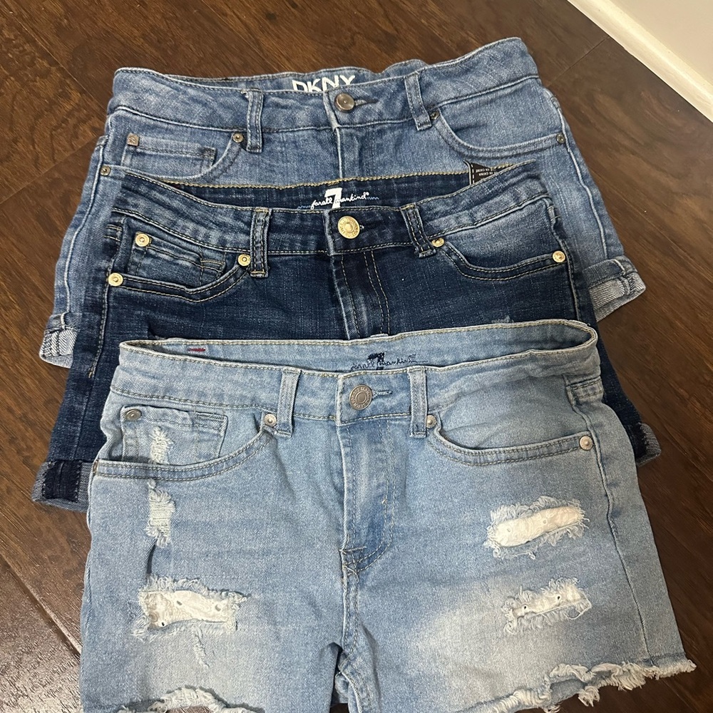 7 for all mankind Denim Shorts Trio